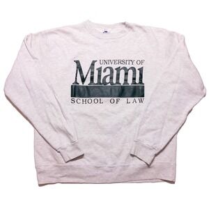 VTG CHAMPION University of Miami Hurricanes Law School Sweatshirt Made USA XL